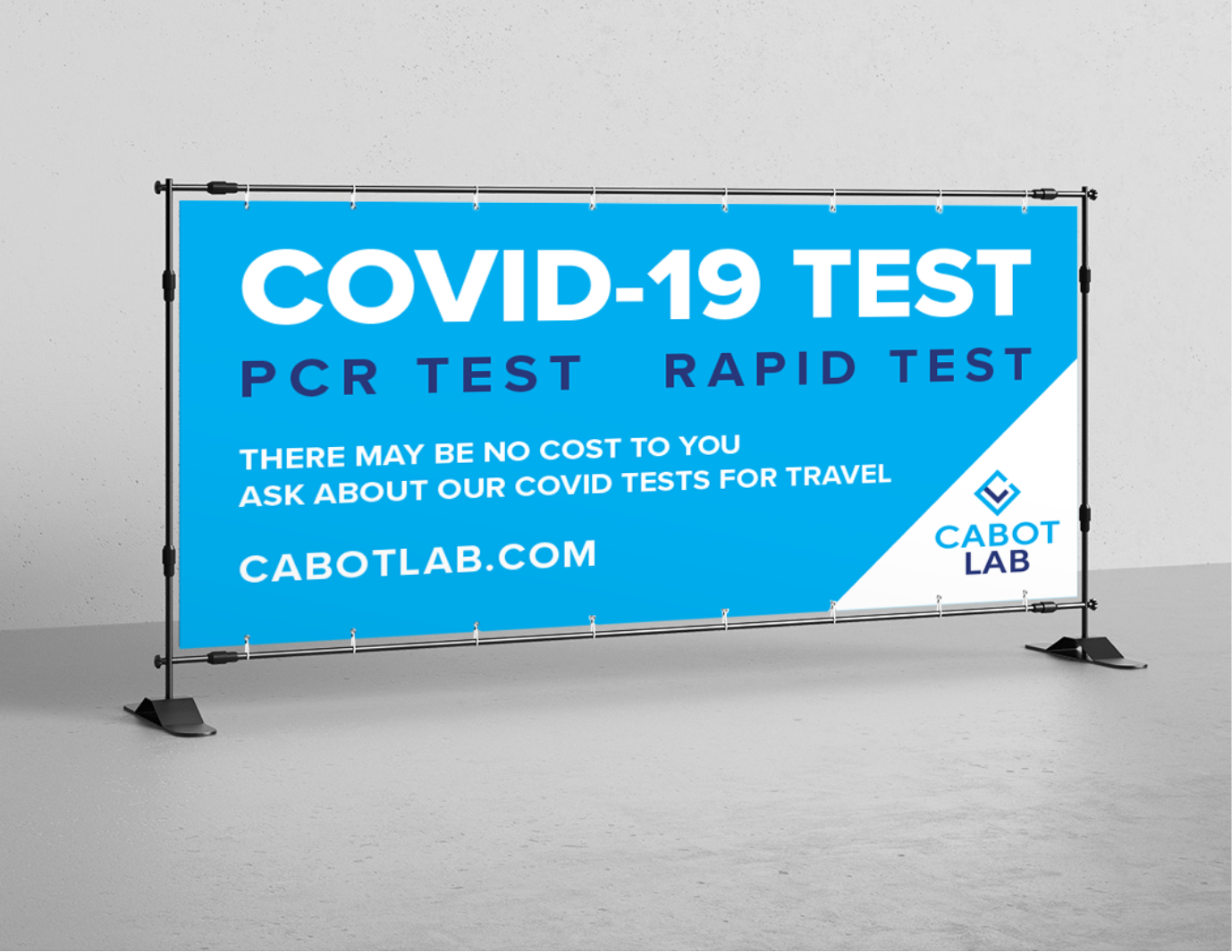 Cabot Lab, Vinyl Banner Design, Healthcare marketing, new york, boston